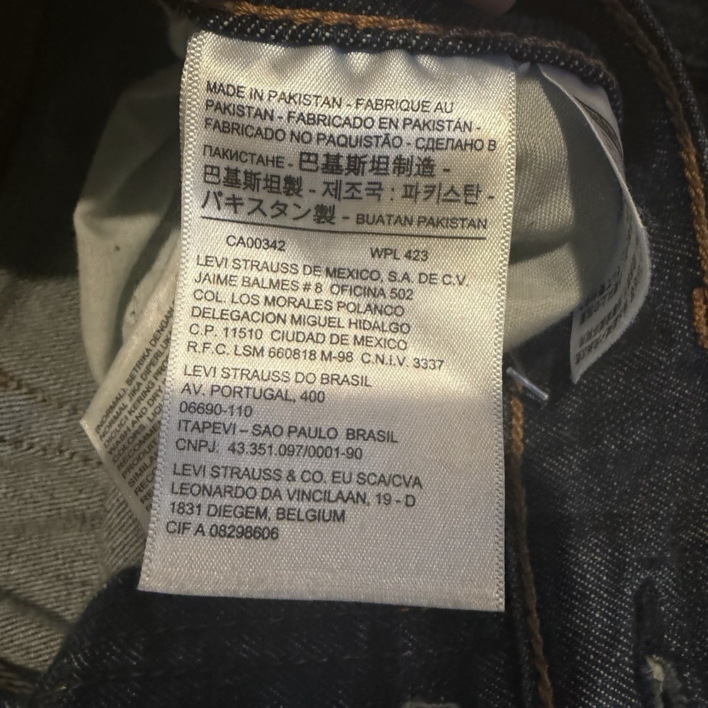 Levi's Wedgie Skinny High Rise Stretch Jeans Dark Wash Button Fly Women Size 32 - Picture 4 of 7